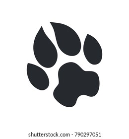 Paw Prints Logo Vector Illustration Isolated Stock Vector (Royalty Free ...