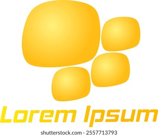Paw Prints. Logos. Vector Illustrations. Isolated vector Illustration. Yellow and orange on White background. Animal foot print.