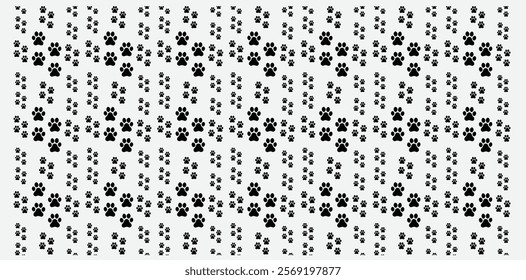 Paw Prints Pattern Background for Pets and Animals Projects Cute Paw Print Seamless Design for Kids Fabric Wallpapers Stationery Branding and Creative Graphic Designs