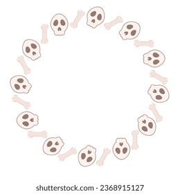 Paw prints trail border frame