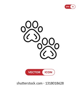 Paw prints vector icon
