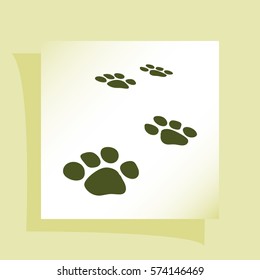 Paw prints vector icon illustration