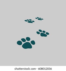 Paw prints vector icon illustration