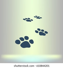 Paw prints vector icon illustration
