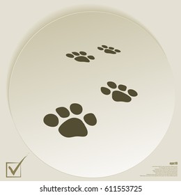 Paw prints vector icon illustration