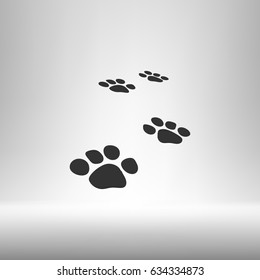 Paw prints vector icon illustration