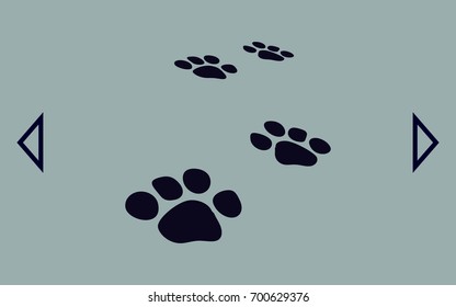 Paw prints vector icon illustration