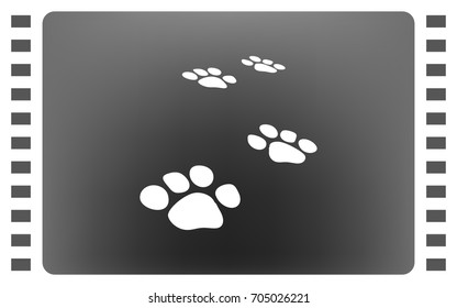 Paw prints vector icon illustration
