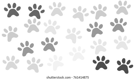 Paw prints vectors