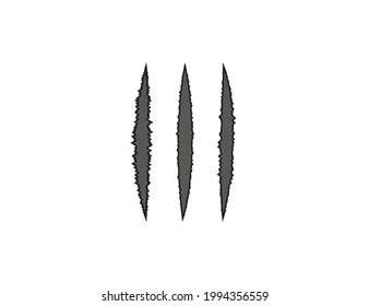 Paw, scratch, claws icon. Vector illustration. Flat design.