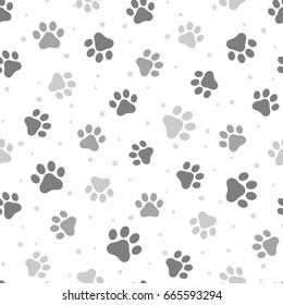 Paw Seamless Pattern Vector