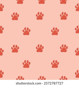 Paw seamless pattern vector design 