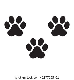 Paw set icon vector symbol illustration