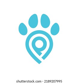 Paw Shaped Letter P Logo Design