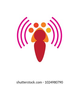 Paw Signal Logo Icon Design