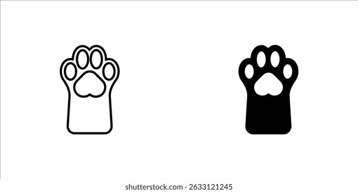 paw silhouette design on white background
