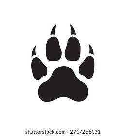 Ilustração de vetor de silhueta PAW. Diferentes tipos de patas