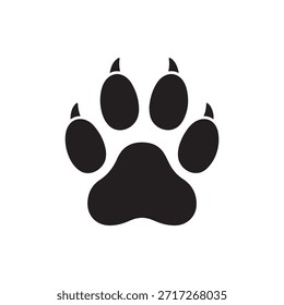 Ilustração de vetor de silhueta PAW. Diferentes tipos de patas