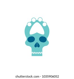 Paw Skull Logo Icon Design