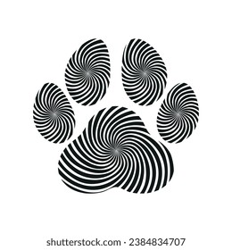 Paw special hypnosis effect black and white