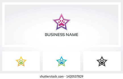 Paw Star Pet Animal Shelter Logo