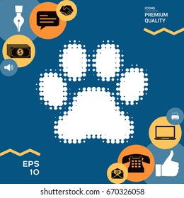 Paw symbol.
