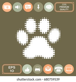 Paw symbol.