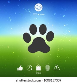 Paw symbol icon