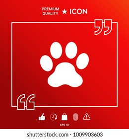 Paw symbol icon