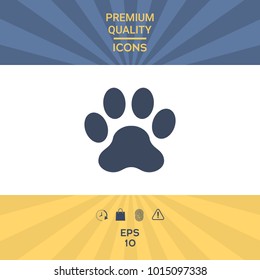 Paw symbol icon