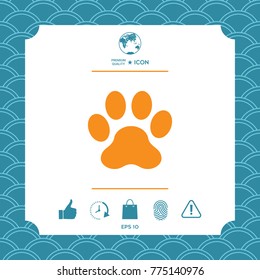 Paw symbol icon