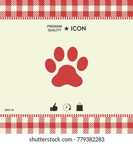 Paw symbol icon