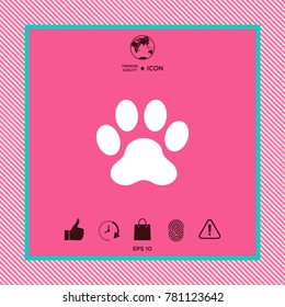 Paw symbol icon