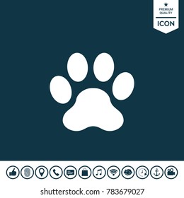 Paw symbol icon