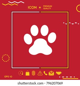 Paw symbol icon