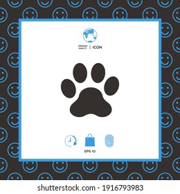 Paw symbol icon, elements for your design