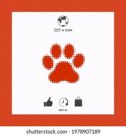 Paw symbol icon, elements for your design