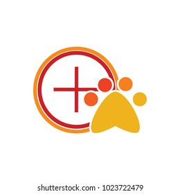 Paw Target Logo icon design