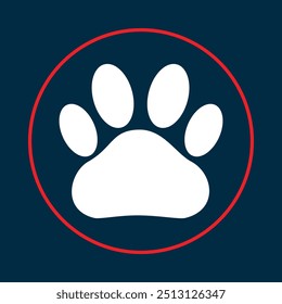 Paw trendy icon amazing abstract vector illustration colorful artwork beautiful design.eps