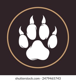 Paw trendy icon hermosa ilustración de Arte vectorial abstracto de fondo