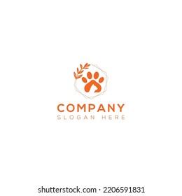 Paw vector art logo design