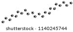 Paw vector foot trail print of cat. Dog, puppy silhouette animal diagonal tracks for t-shirts, backgrounds, patterns, websites, showcases design, greeting cards, child prints and etc.