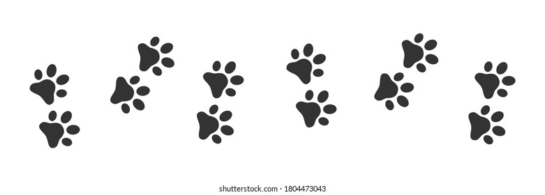 Animal Paw Print Silhouette Claw Marks Stock Vector (Royalty Free ...