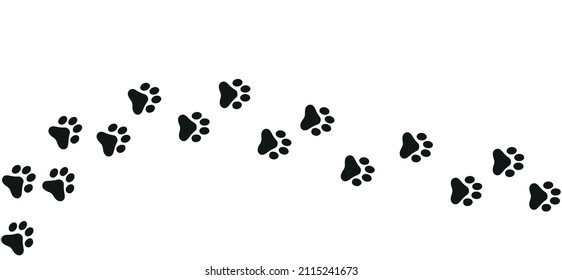 Paw Vector Foot Trail Print Cat Stock Vector (Royalty Free) 2115241673