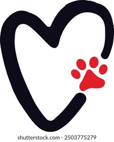 Paw vector foot trail print of cat, creative, modern, design, red, dog paw vector, nature, pets, paw prints, dog paw, cat, print, silhouette, vector, illustration