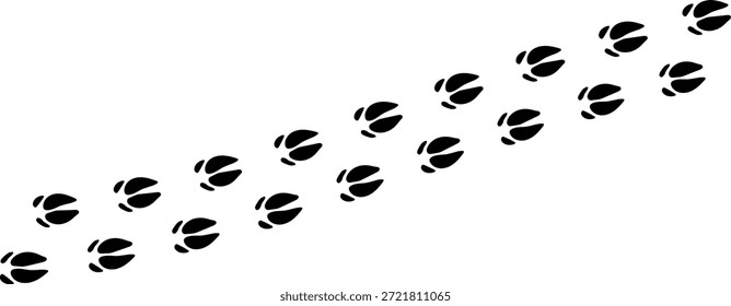 Paw vetor pé trilha impressão de cão gato e outros. Trilhas de animais padrão isoladas em fundo branco. Silhueta preta de uma impressão de pata, ícone vetor isolado Ilustração.