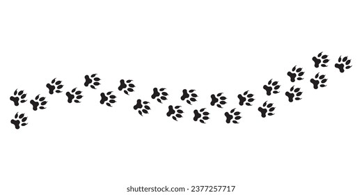 Paw vector footprint icon. Pet trace vector ilustration.