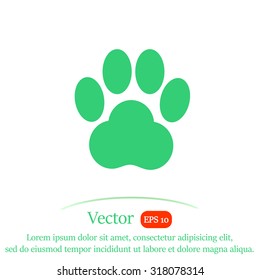 Paw vector icon.