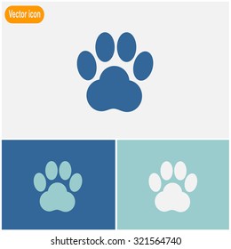 Paw vector icon.