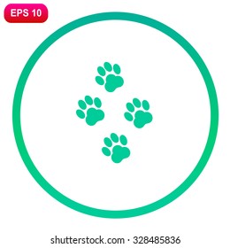 Paw vector icon.